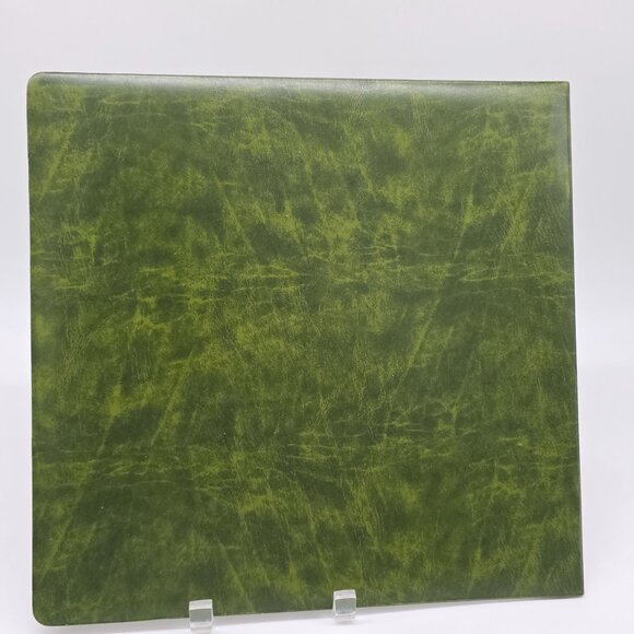 Green Faux Leather Expandable Photo Album Vintage 13.25"x13" Scrapbooking - Picture 7 of 12
